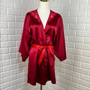 LA SENZA SATIN AND LACE KIMONO ROBE SZ SMALL/MED
